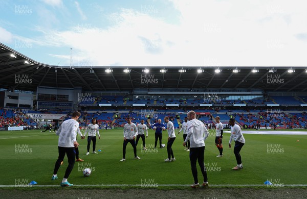 080622 - Wales v Netherlands, UEFA Nations League - Netherlands players warm up ahead of the match