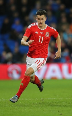131115 - Wales v Netherlands, Vauxhall International Friendly - Tom Lawrence of Wales