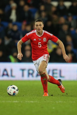 131115 - Wales v Netherlands, Vauxhall International Friendly - James Chester of Wales