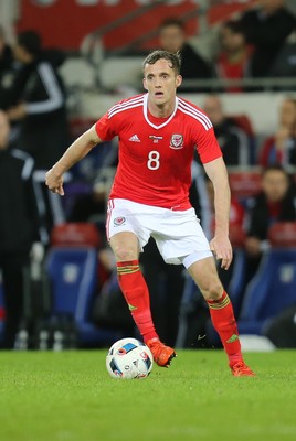 131115 - Wales v Netherlands, Vauxhall International Friendly - Andy King of Wales