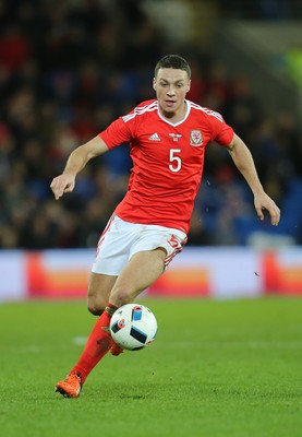 131115 - Wales v Netherlands, Vauxhall International Friendly - James Chester of Wales