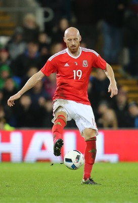 131115 - Wales v Netherlands, Vauxhall International Friendly - James Collins of Wales