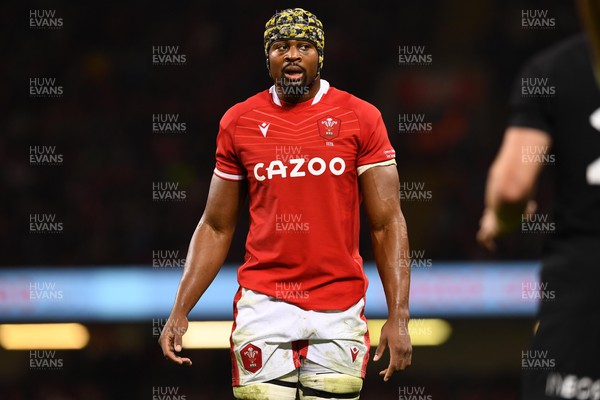051122 - Wales v New Zealand - Autumn Nations Series - Christ Tshiunza of Wales