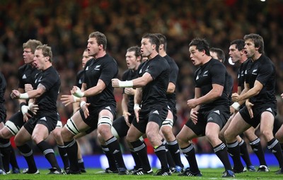 07.11.09... Wales v New Zealand, Invesco Perpetual Series New Zealand team perform the Haka 