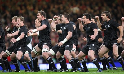 07.11.09... Wales v New Zealand, Invesco Perpetual Series New Zealand team perform the Haka 