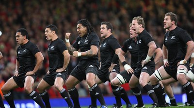 07.11.09... Wales v New Zealand, Invesco Perpetual Series New Zealand team perform the Haka 