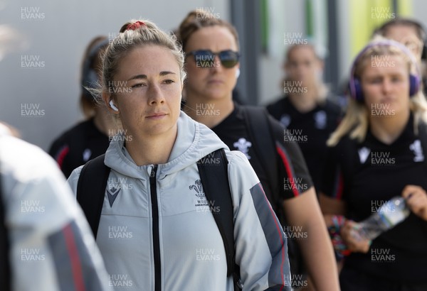 161022 - Wales v New Zealand, Women’s Rugby World Cup 2021, Pool A - Wales’ Elinor Snowsill arrives at Waitakere Stadium ahead of their match against New Zealand