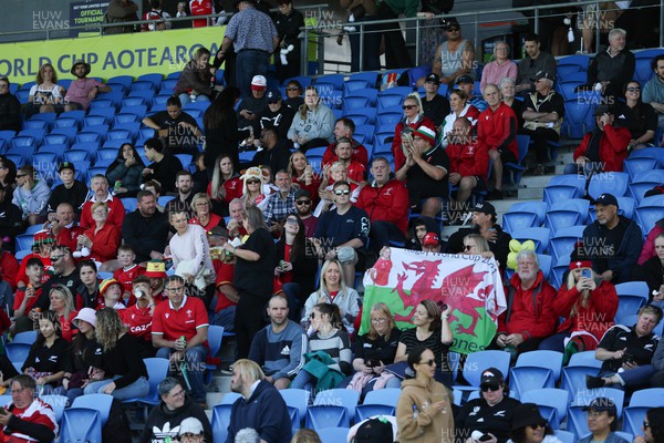 161022 - Wales v New Zealand, Women’s Rugby World Cup 2021, Pool A - Wales fans cheer on the team