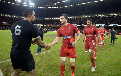 221114 - Wales v New Zealand All Blacks - Dove Men Care -Sam Warburton of Wales and Jerome Kaino of New Zealand