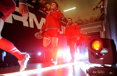 221114 - Wales v New Zealand All Blacks - Dove Men Care -Jonathan Davies and Richard Hibbard of Wales walk out