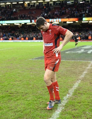 221114 - Wales v New Zealand All Blacks - Dove Men Care -Dan Biggar of Wales looks dejected at the end of the game