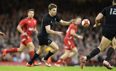 221114 - Wales v New Zealand All Blacks - Dove Men Care -Beauden Barrett of New Zealand