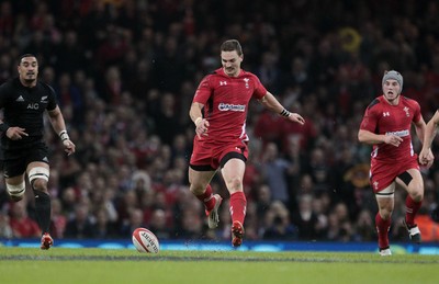 221114 - Wales v New Zealand - Dove Men Series 2014 - George North of Wales tries to kick the ball up field