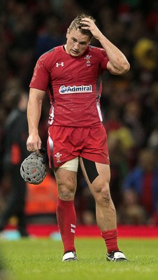 221114 - Wales v New Zealand - Dove Men Series 2014 - Dejected Jonathan Davies of Wales