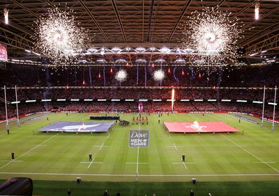 221114 - Wales v New Zealand - Dove Men+Care Series - Wales take the field