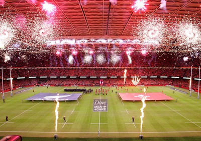 221114 - Wales v New Zealand - Dove Men+Care Series - Wales take the field