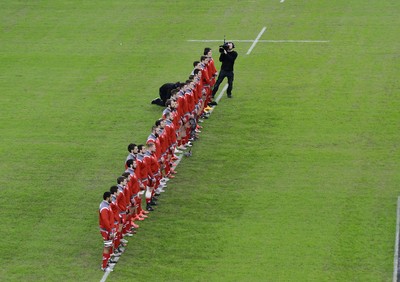 221114 - Wales v New Zealand - Dove Men+Care Series - Wales stand off against The Haka