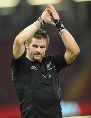 221114 - Wales v New Zealand -New Zealand's Richie McCaw celebrates at the end of the game