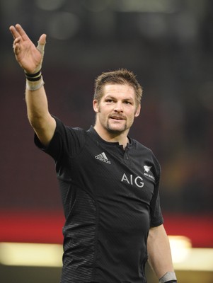 221114 - Wales v New Zealand -New Zealand's Richie McCaw celebrates at the end of the game