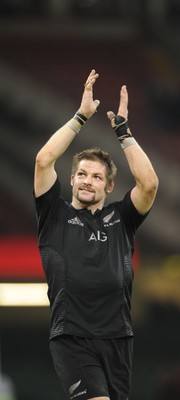 221114 - Wales v New Zealand -New Zealand's Richie McCaw celebrates at the end of the game