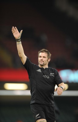 221114 - Wales v New Zealand -New Zealand's Richie McCaw celebrates at the end of the game