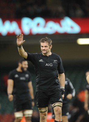 221114 - Wales v New Zealand -New Zealand's Richie McCaw celebrates at the end of the game