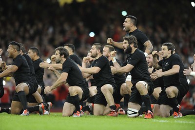 221114 - Wales v New Zealand -New Zealand perform the Haka