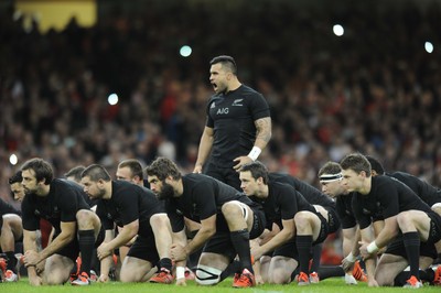 221114 - Wales v New Zealand -New Zealand perform the Haka