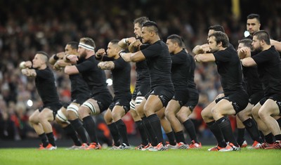 221114 - Wales v New Zealand -New Zealand perform the Haka