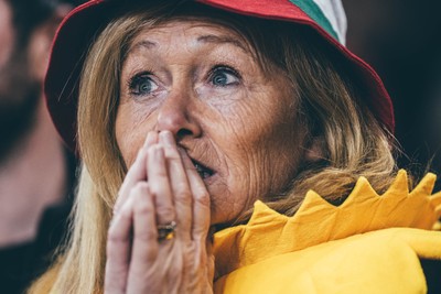 221125 - Wales v New Zealand - Quilter Nations Series - Wales Fans inside the stadium during the game 