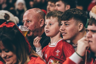221125 - Wales v New Zealand - Quilter Nations Series - Wales Fans inside the stadium during the game 