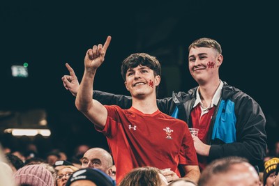 221125 - Wales v New Zealand - Quilter Nations Series - Wales Fans inside the stadium during the game 