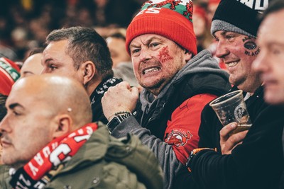 221125 - Wales v New Zealand - Quilter Nations Series - Wales Fans inside the stadium during the game 