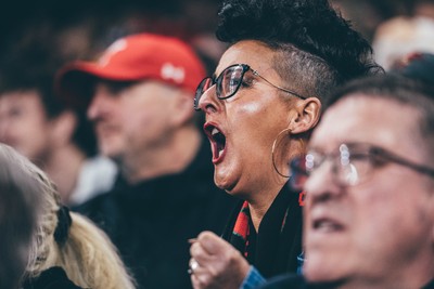 221125 - Wales v New Zealand - Quilter Nations Series - Wales Fans inside the stadium during the game 