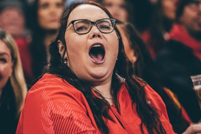 221125 - Wales v New Zealand - Quilter Nations Series - Wales Fans inside the stadium during the game 