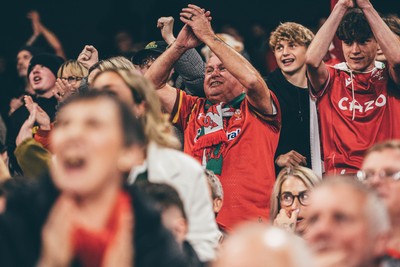 221125 - Wales v New Zealand - Quilter Nations Series - Wales Fans inside the stadium during the game 