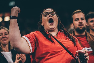 221125 - Wales v New Zealand - Quilter Nations Series - Wales Fans inside the stadium during the game 
