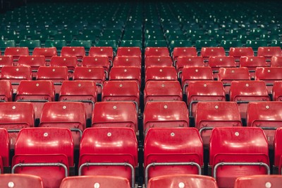 221125 - Wales v New Zealand - Quilter Nations Series - General view of Principality Stadium seats before the game