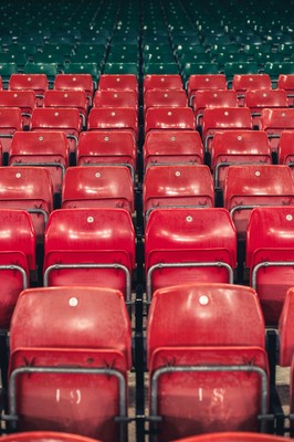 221125 - Wales v New Zealand - Quilter Nations Series - General view of Principality Stadium seats before the game
