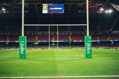 221125 - Wales v New Zealand - Quilter Nations Series - General view of Principality Stadium posts before the game