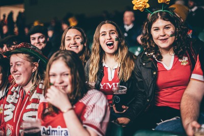 221125 - Wales v New Zealand - Quilter Nations Series - Wales Fans inside the stadium during the game 