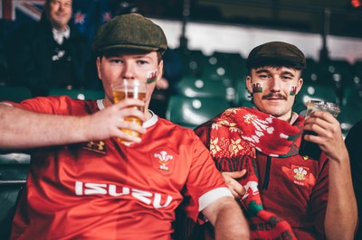 221125 - Wales v New Zealand - Quilter Nations Series - Wales Fans inside the stadium during the game 