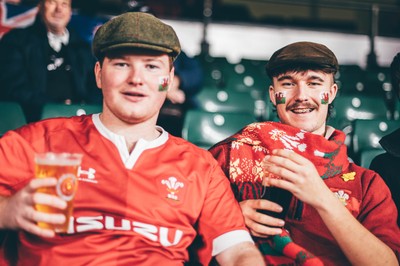 221125 - Wales v New Zealand - Quilter Nations Series - Wales Fans inside the stadium during the game 