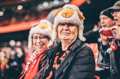 221125 - Wales v New Zealand - Quilter Nations Series - Wales Fans inside the stadium during the game 