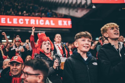 221125 - Wales v New Zealand - Quilter Nations Series - Wales Fans inside the stadium during the game 