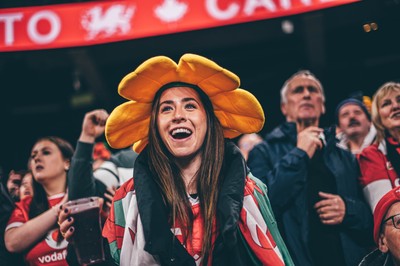 221125 - Wales v New Zealand - Quilter Nations Series - Wales Fans inside the stadium during the game 