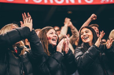 221125 - Wales v New Zealand - Quilter Nations Series - Wales Fans inside the stadium during the game 