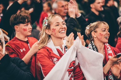 221125 - Wales v New Zealand - Quilter Nations Series - Wales Fans inside the stadium during the game 