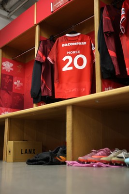 221125 - Wales v New Zealand - Quilter Nations Series - Morgan Morse of Wales jersey before the game