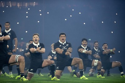 221125 - Wales v New Zealand All Blacks - Quilter Nations Series - All Blacks perform the haka
